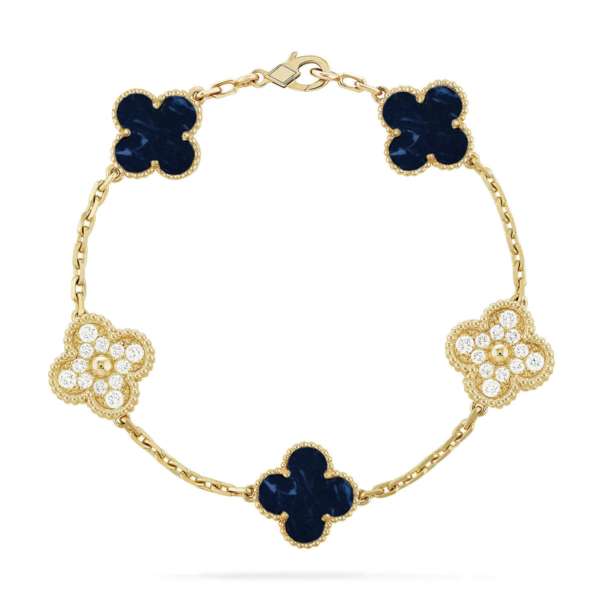 [Glow Jewelry]CLOVER 5 MOTIF PIETERSITE BRACELET COLLECTION