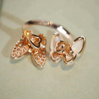 ¡®Glow¡¯TWIN BUTTERFLY DIAMOND MOP RING