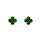 ¡®Glow¡¯CLOVER MINI 9.5MM MALACHITE  EARRINGS