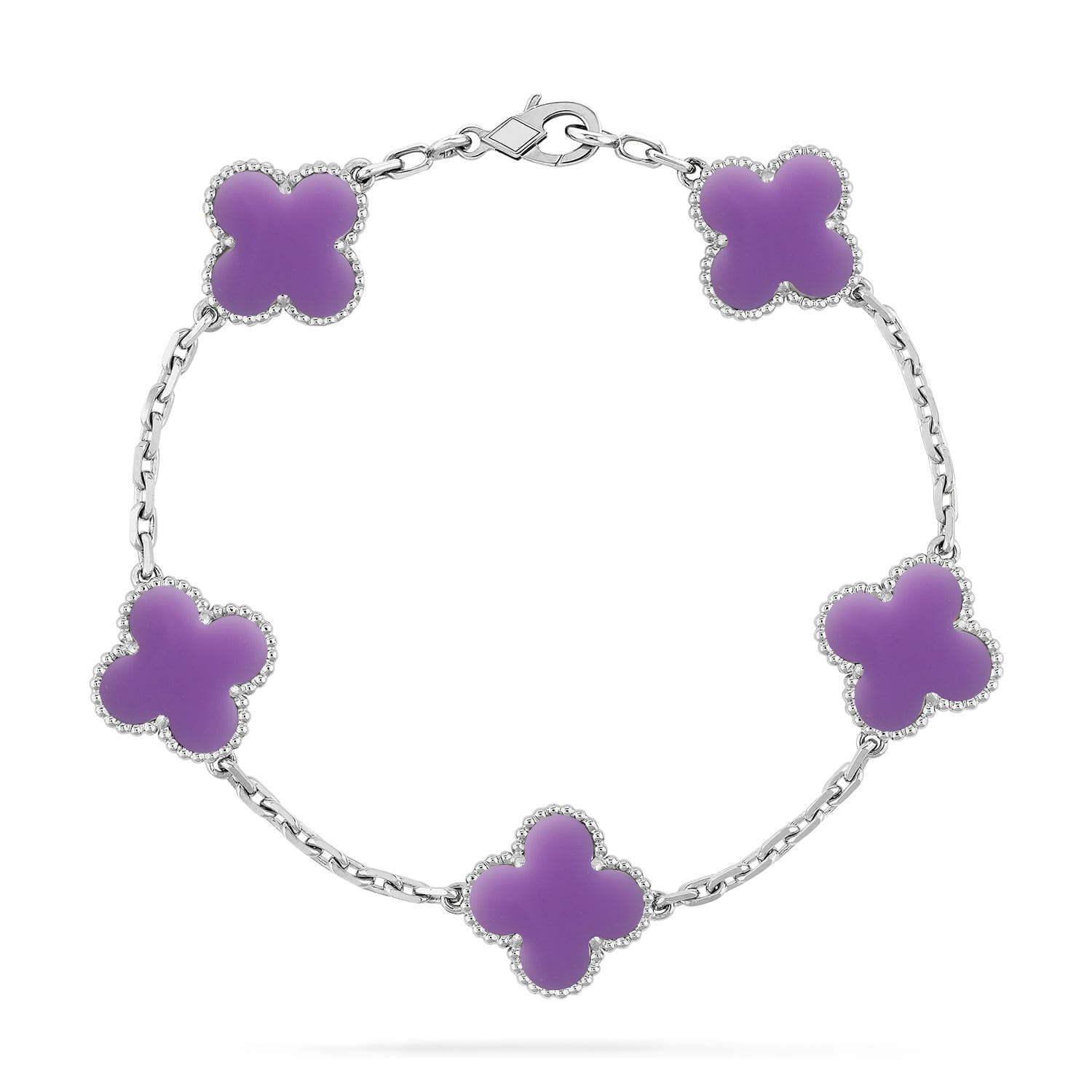 [Glow Jewelry]CLOVER 5 MOTIF LIGHT PURPLE BRACELET COLLECTION