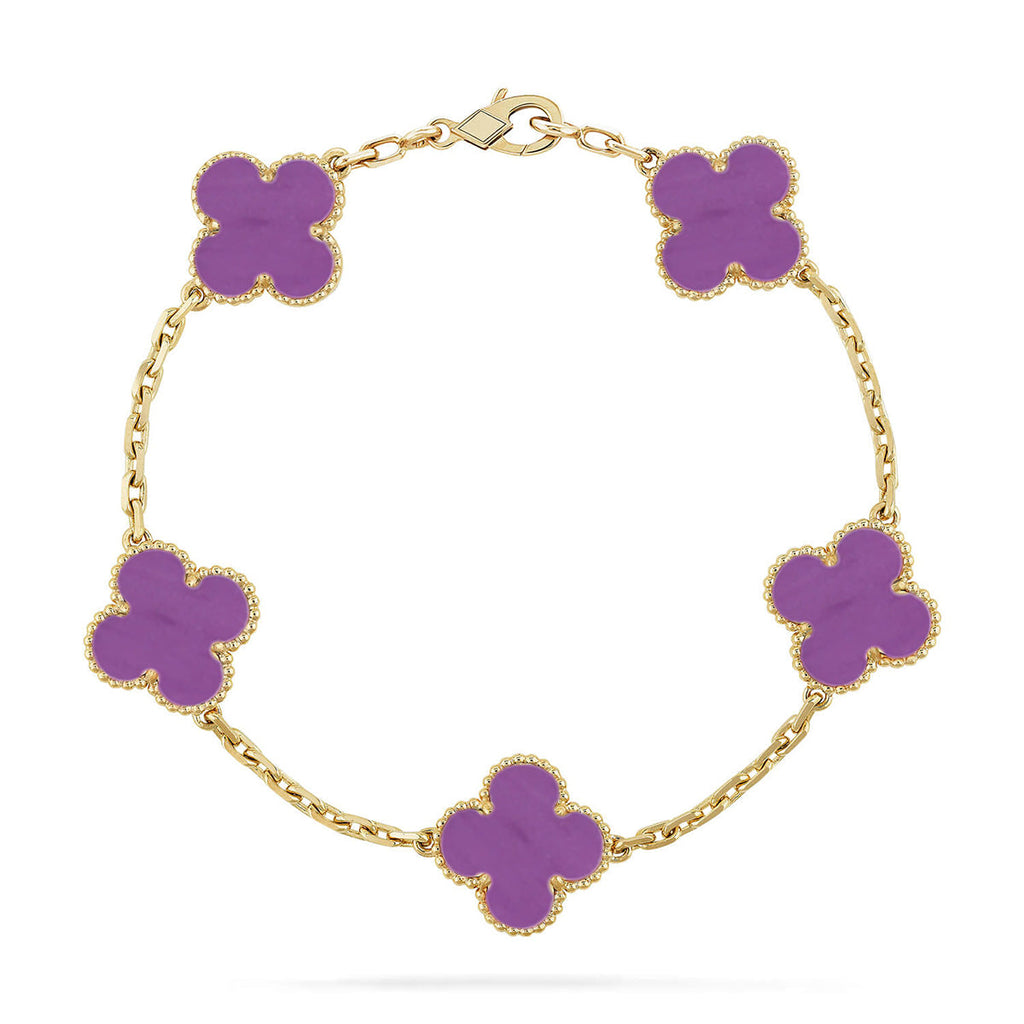 [Glow Jewelry] CLOVER 5 MOTIF VIOLET BRACELET COLLECTION