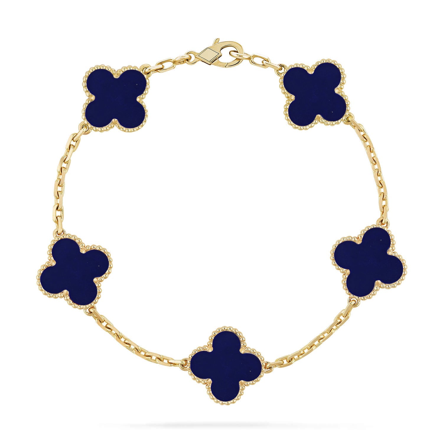 [Glow Jewelry]CLOVER 5 MOTIF LAPIS LAZULI BRACELET COLLECTION