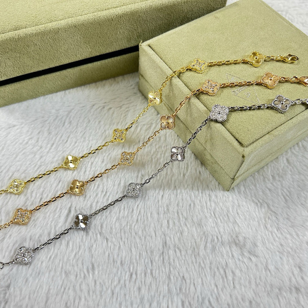 [¡®Glow¡¯]CLOVER 6 MOTIF DIAMOND LASER BRACELET