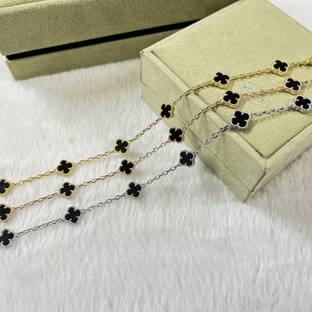 [¡®Glow¡¯]CLOVER 6 MOTIF  ONYXS BRACELET