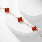 ¡®Glow¡¯CLOVER 10 MOTIFS CARNELIAN NECKLACE