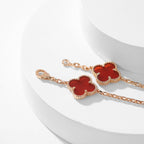 ¡®Glow¡¯CLOVER 10 MOTIFS CARNELIAN NECKLACE