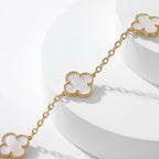 ¡®Glow¡¯CLOVER 10 MOTIFS WHITE MOTHER OF PEARL NECKLACE