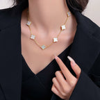 ¡®Glow¡¯CLOVER 10 MOTIFS WHITE MOTHER OF PEARL NECKLACE