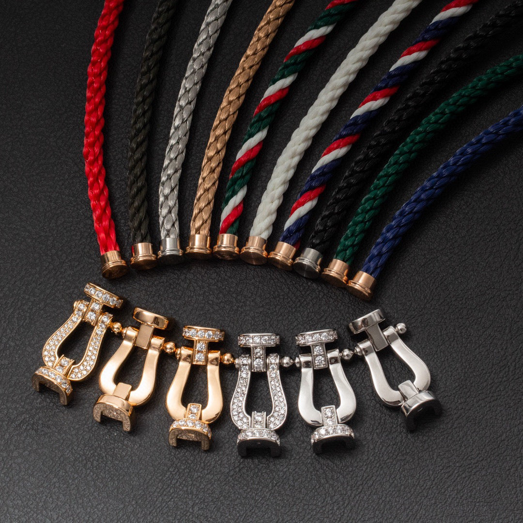 GlowFORCE LARGE HORSESHOE NO DIAMOND BRACELET ROSE GOLD