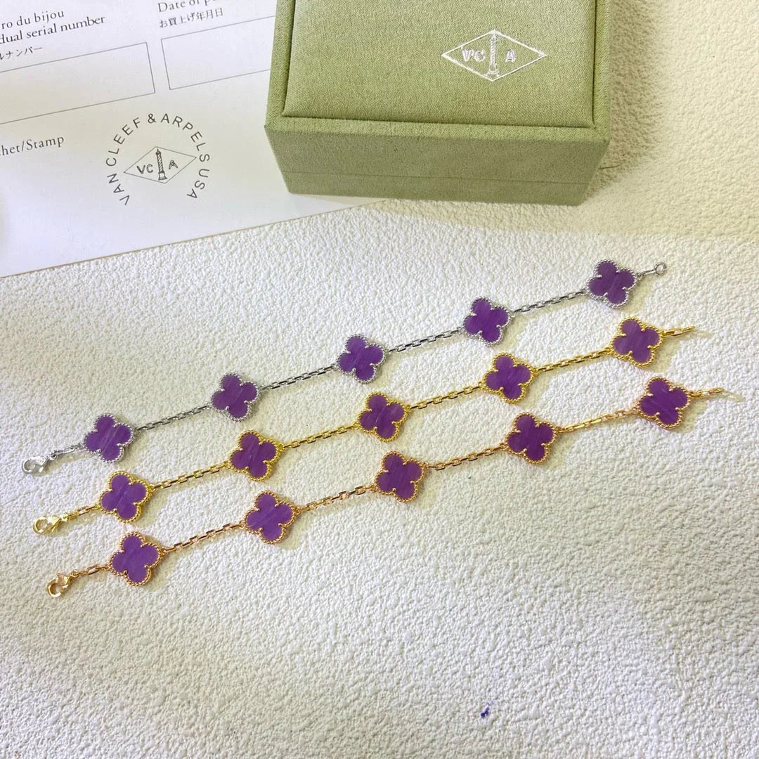 [Glow Jewelry] CLOVER 5 MOTIF VIOLET BRACELET COLLECTION
