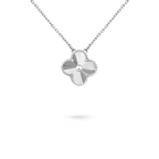 ¡®Glow¡¯CLOVER 15MM LASER NECKLACE SILVER