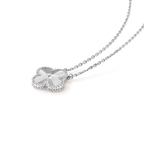 ¡®Glow¡¯CLOVER 15MM LASER NECKLACE SILVER