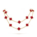 ¡®Glow¡¯CLOVER 20 MOTIFS CARNELIAN NECKLACE