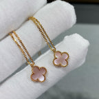 ¡®Glow¡¯CLOVER 15MM PINK MOTHER-OF-PEARL SINGLE FLOWER NECKLACE