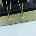 ¡®Glow¡¯CLOVER 15MM PINK MOTHER-OF-PEARL SINGLE FLOWER NECKLACE