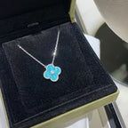 ¡®Glow¡¯CLOVER 15MM DIAMOND SVRES PORCELAIN  NECKLACE SILVER