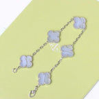 [Glow Jewelry] CLOVER 5 MOTIF PURPLE CHALCEDONY BRACELET COLLECTION