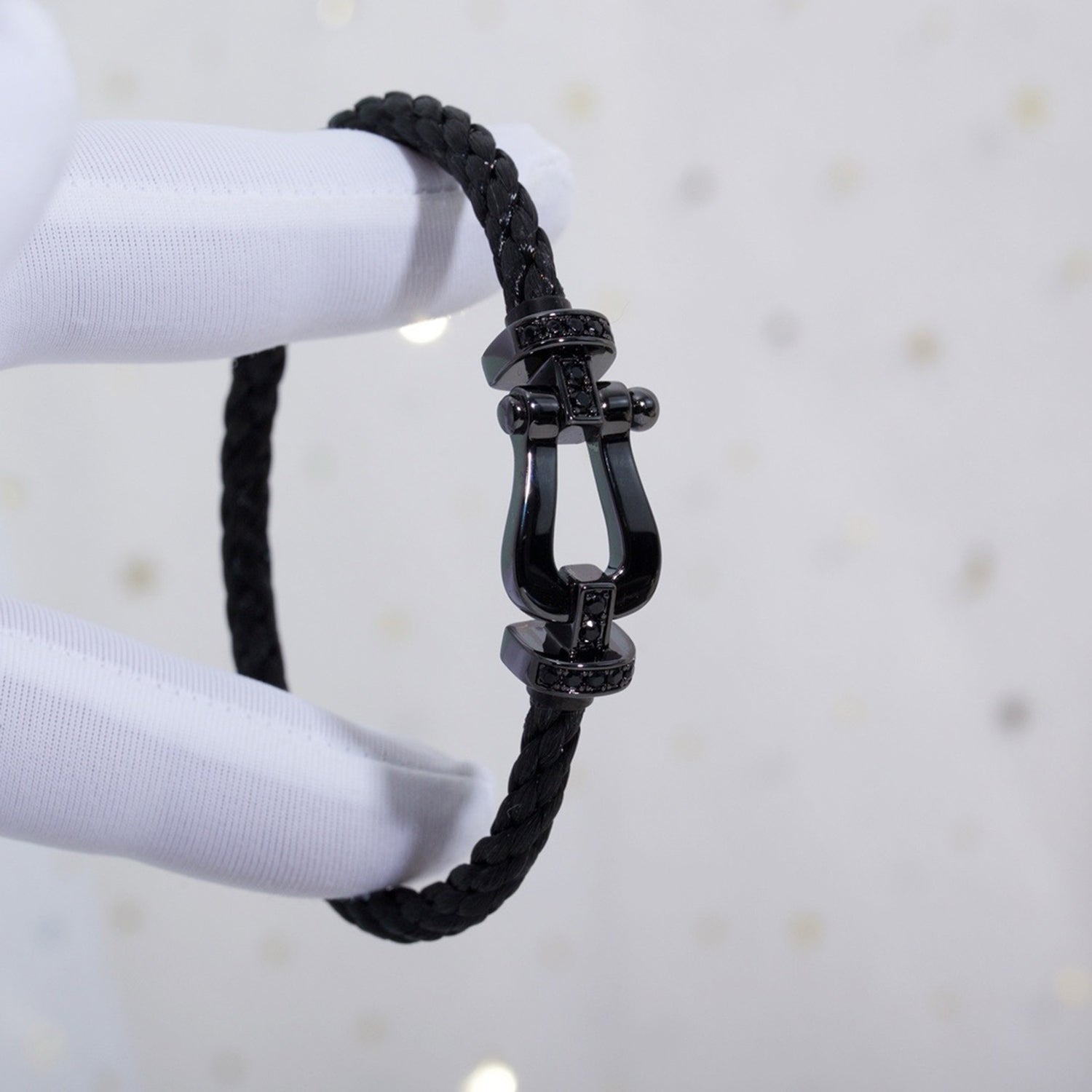 GlowFORCE LARGE SERIES HORSESHOE BLACK SAMURAI BRACELET