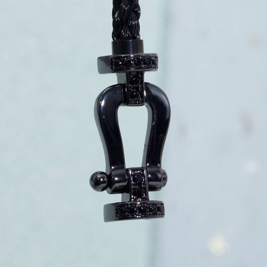 GlowFORCE LARGE SERIES HORSESHOE BLACK SAMURAI BRACELET