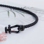 GlowFORCE LARGE SERIES HORSESHOE BLACK SAMURAI BRACELET