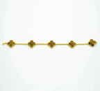 [Glow Jewelry] CLOVER 5 MOTIFS TIGER EYE BRACELET COLLECTION