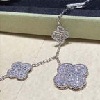 ¡®Glow¡¯CLOVER 6 MOTIFS SILVER DIAMOND BRACELET