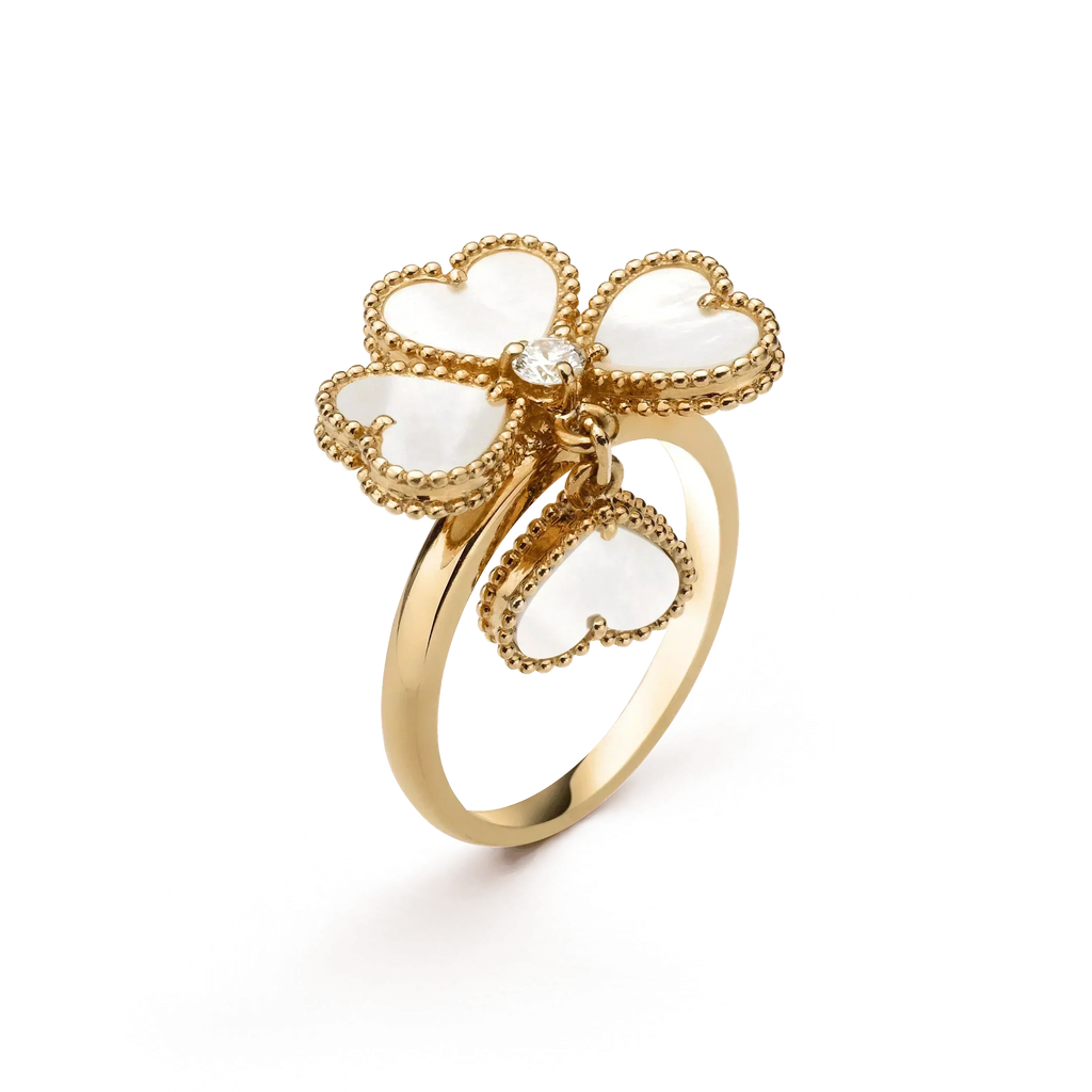 ¡®Glow¡¯SWEET CLOVER WHITE MOP RING