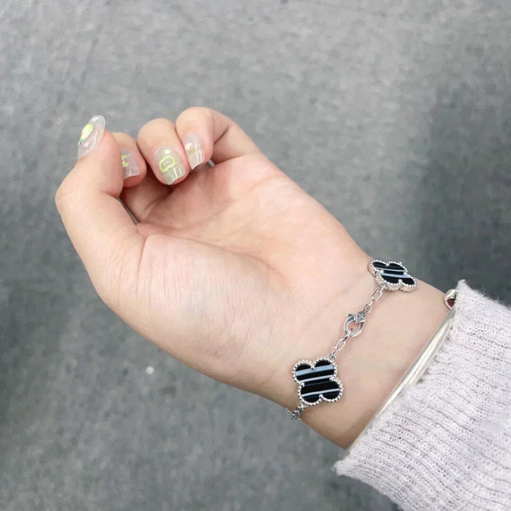 [Glow]New  CLOVER 5 MOTIF PULSAR STONE BRACELET COLLECTION