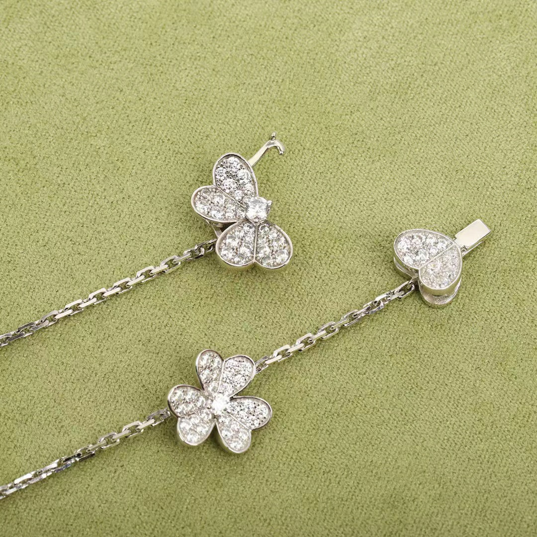 ¡®Glow¡¯FRIVOLE SILVER 9 FLOWERS NECKLACE
