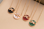 GlowJEUX DE PINK GOLD DIAMOND NECKLACE