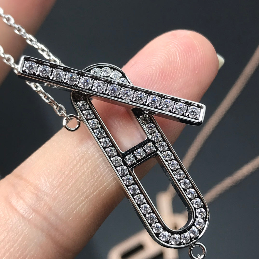 GlowHM NECKLACE PLATINUM ROSE GOLD DIAMOND