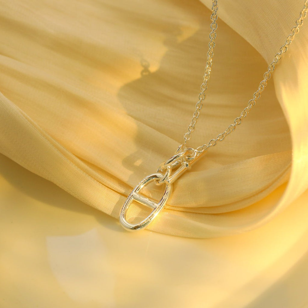 GlowHM CHAINE D'ANCRE PENDANT NECKLACE STERLING SILVER