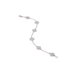 ¡®Glow¡¯CLOVER 6 MOTIF SILVER DIAMOND BRACELET