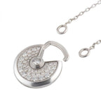 GlowAMULETTE SILVER FULL DIAMOND NECKLACE