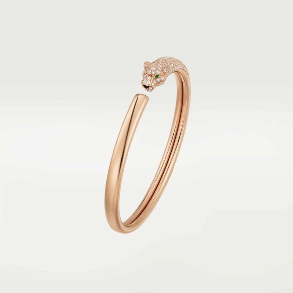 GlowPANTHERE ROSE GOLD DIAMOND OPEN BRACELET