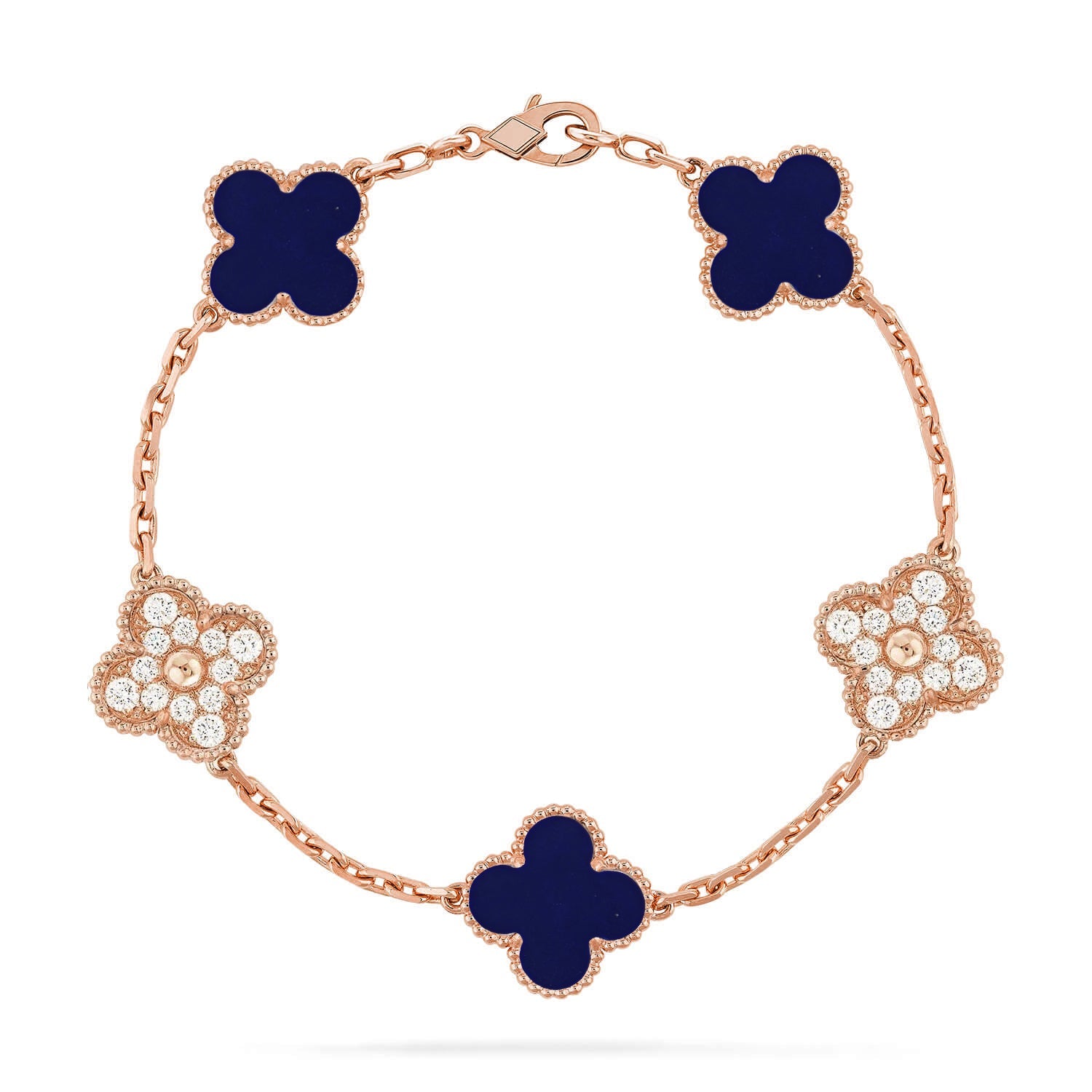 [Glow Jewelry]CLOVER 5 MOTIF LAPIS LAZULI BRACELET COLLECTION