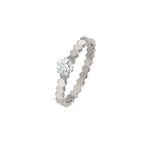 GlowBEE LOVE RING SILVER 1 DIAMOND