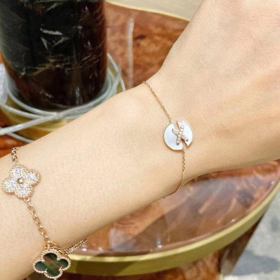 GlowJEUX DE BRACELET MOP PINK GOLD DIAMONDS