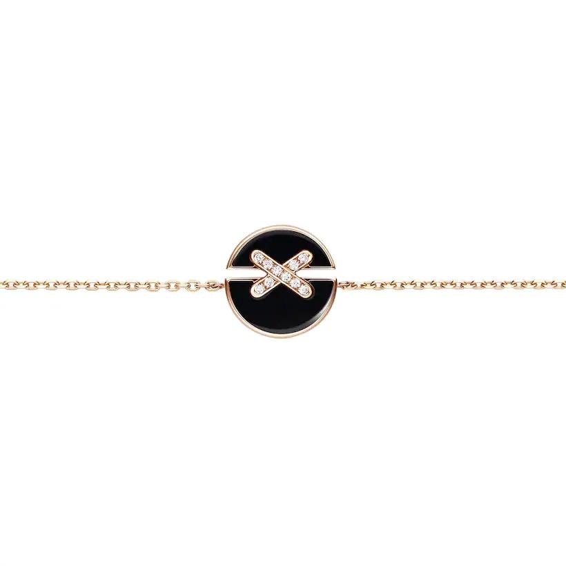 GlowJEUX DE BRACELET ONYX PINK GOLD DIAMOND