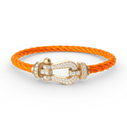 GlowFORCE LARGE HORSESHOE FULL DIAMOND BRACELET GOLD