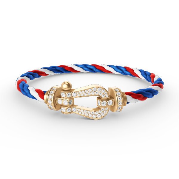 GlowFORCE LARGE HORSESHOE FULL DIAMOND BRACELET GOLD
