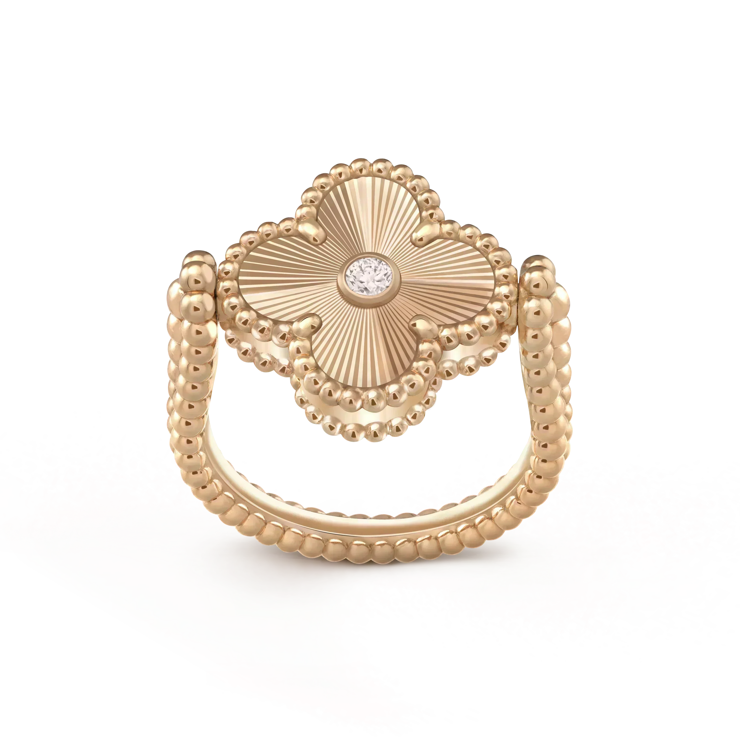 ¡®Glow¡¯CLOVER RIVERSIBLE ROSE GOLD RING
