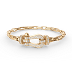 GlowFORCE LARGE HORSESHOE CLASP  METAL BRACELET