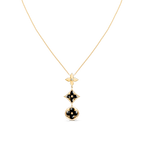 GlowSTAR AND SUN ONYX PINK GOLD NECKLACE