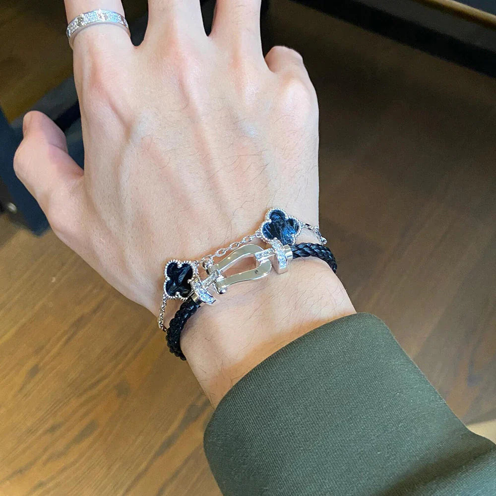 [Glow Jewelry]CLOVER 5 MOTIF PIETERSITE BRACELET COLLECTION