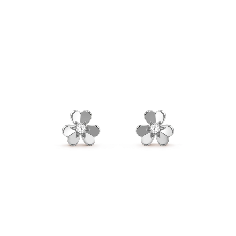 ¡®Glow¡¯FRIVOLE MINI SILVER FLOWER EARRINGS