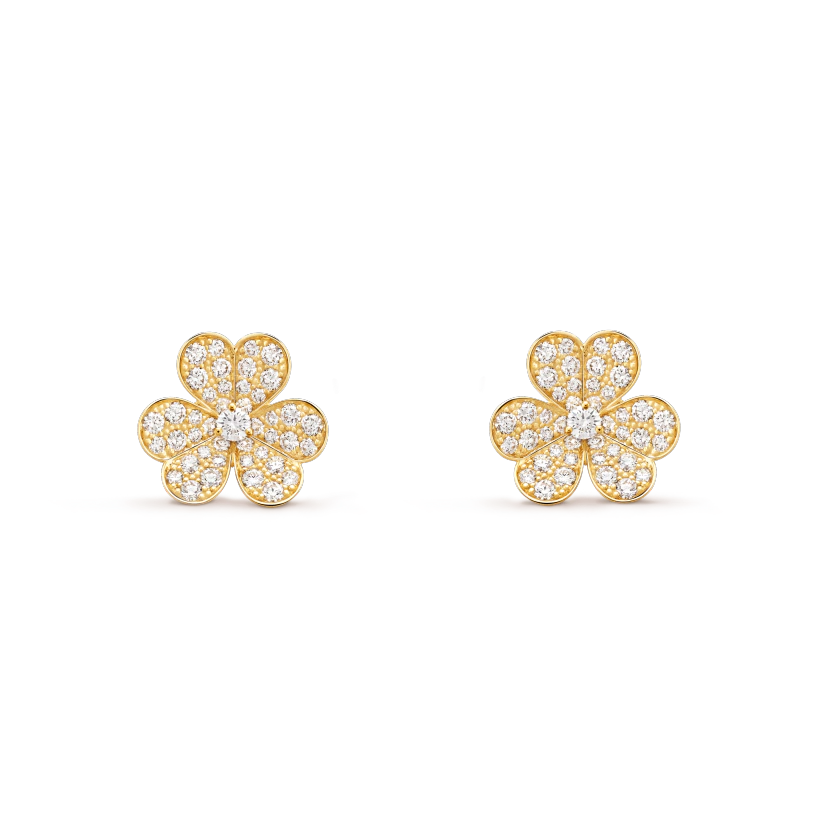 ¡®Glow¡¯FRIVOLE GOLD FLOWER DIAMOND EARRINGS