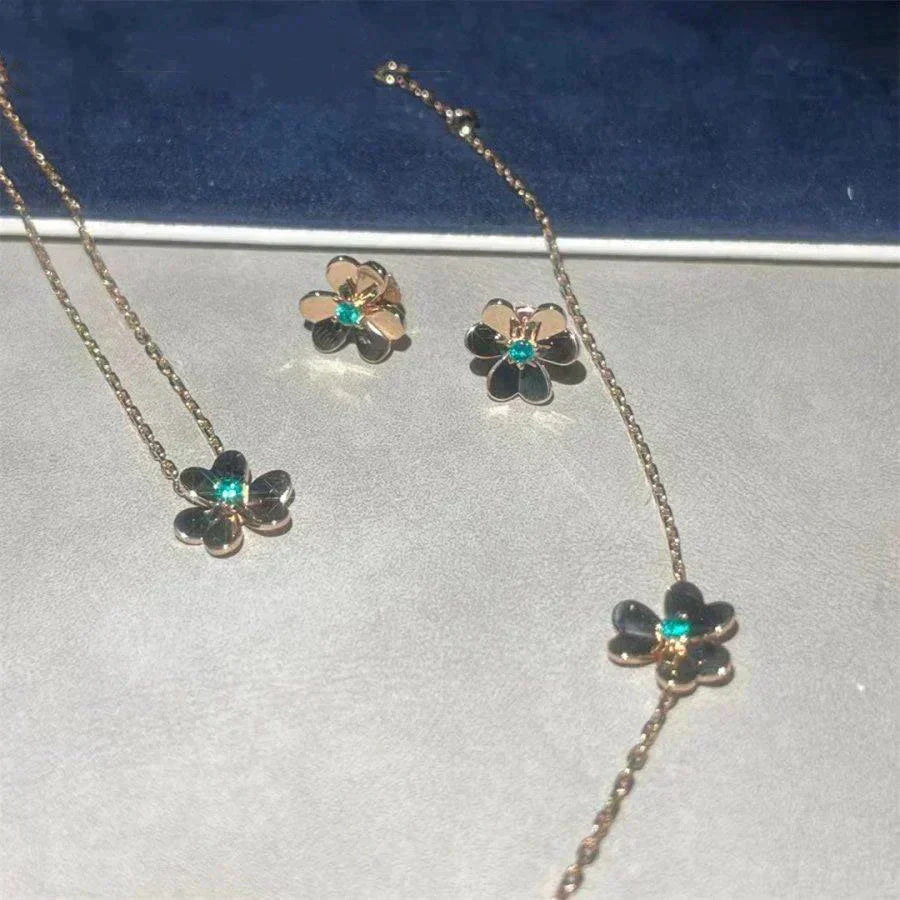¡®Glow¡¯FRIVOLE  FLOWER MALACHITE EARRINGS
