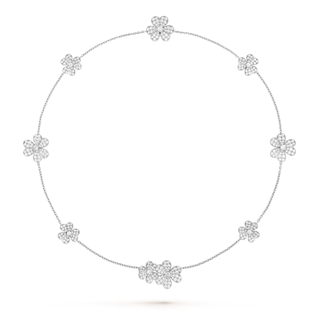 ¡®Glow¡¯FRIVOLE SILVER 9 FLOWERS NECKLACE