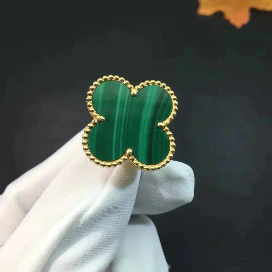 ¡®Glow¡¯CLOVER MALACHITE RING